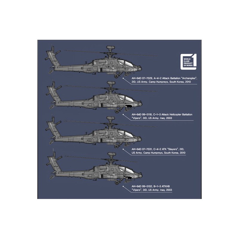Maquette d'hélicoptère en plastique AH-64D Block II Apache 1/72 Maquette d'hélicoptère en plastique AH-64D Block II Apache 1/72