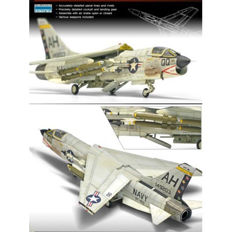 USN F-8E plastic plane model VF-162 The Hunters 1/72 | Scientific-MHD