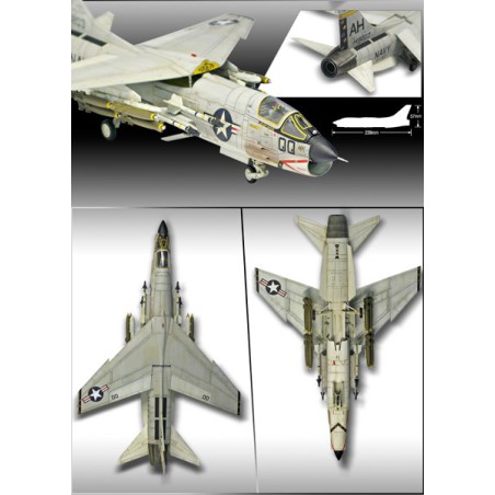 Maquette d'avion en plastique USN F-8E VF-162 The Hunters 1/72