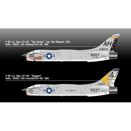USN F-8E Plastikflugzeug Modell VF-162 Die Jäger 1/72 | Scientific-MHD
