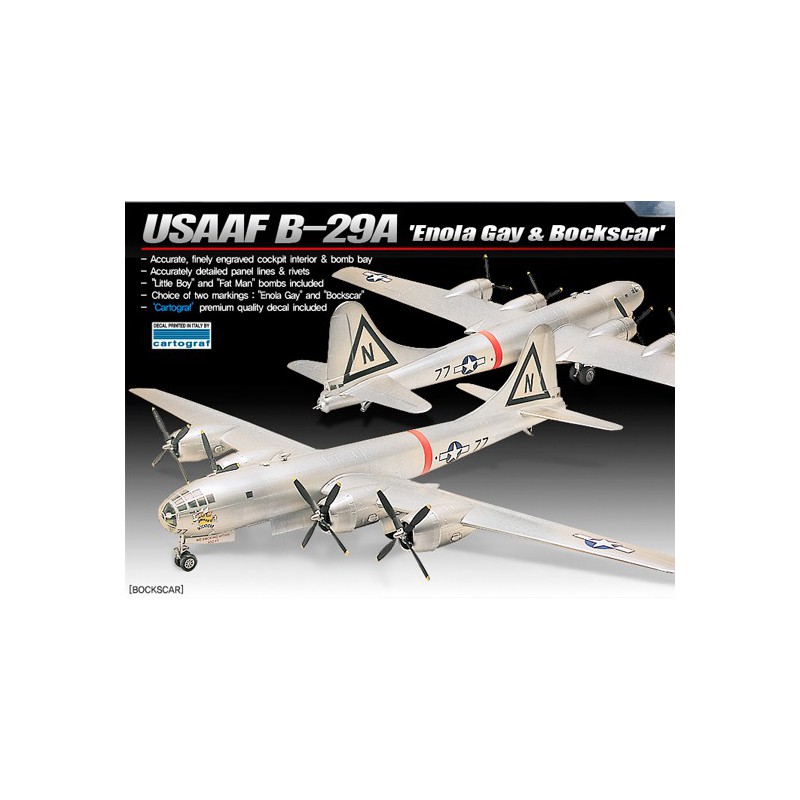 Maquette d'avion en plastique B-29A ENOLAGAY & BOCKSCAR 1/72 Maquette d'avion en plastique B-29A ENOLAGAY & BOCKSCAR 1/72