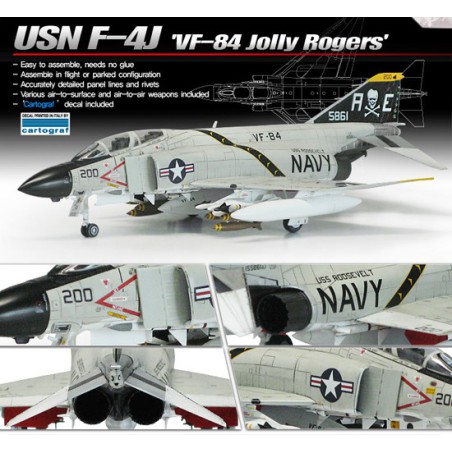 USN F-4J Phantom plastic model 1/72 | Scientific-MHD