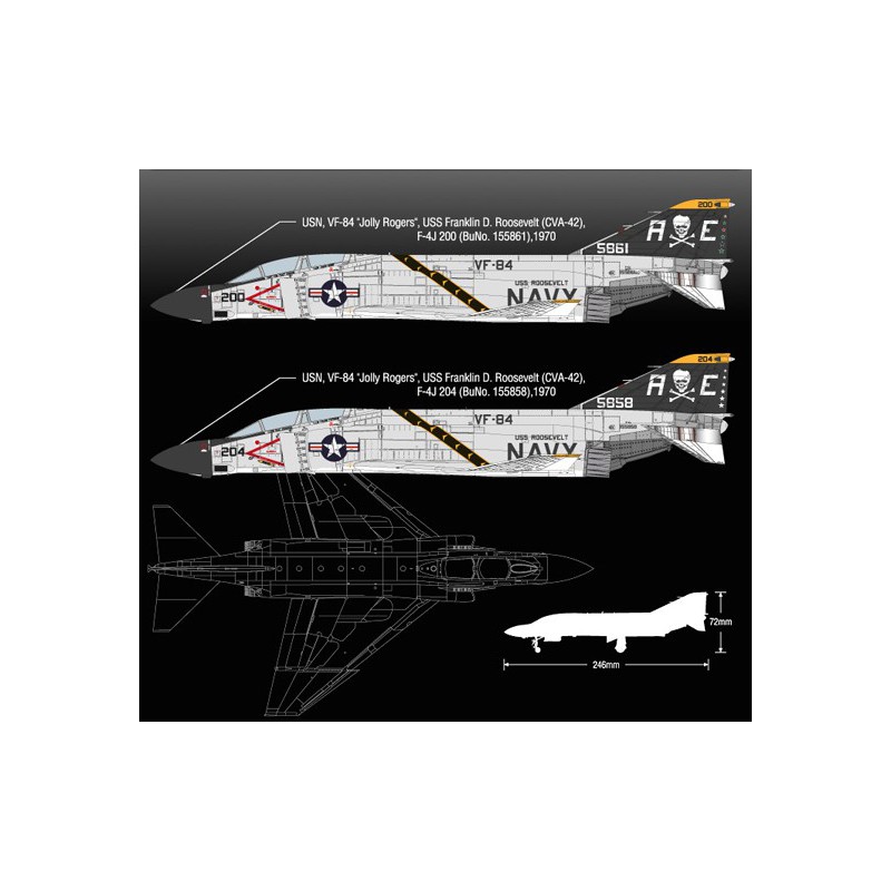 Maquette d'avion en plastique USN F-4j Phantom 1/72 Maquette d'avion en plastique USN F-4j Phantom 1/72