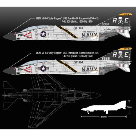 USN F-4J Phantom plastic model 1/72 | Scientific-MHD