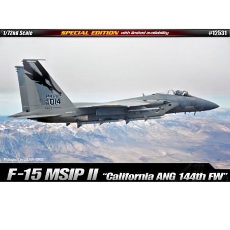 Maquette d'avion en plastique F-15 MSIP II 144th FW 1/72