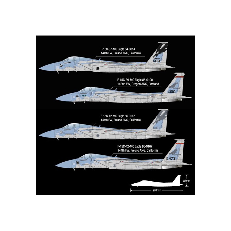 Maquette d'avion en plastique F-15 MSIP II 144th FW 1/72 Maquette d'avion en plastique F-15 MSIP II 144th FW 1/72