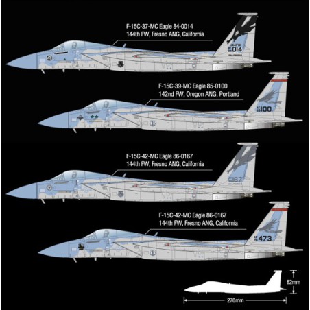 F-15 plastic plane model MSIP II 144th FW 1/72 | Scientific-MHD