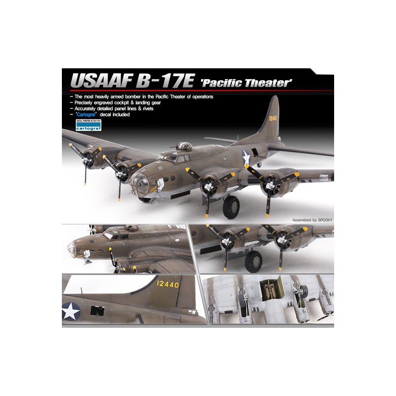 Maquette d'avion en plastique B-17E Pacific Theather 1/72