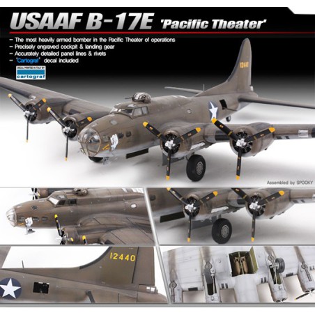 Maquette d'avion en plastique B-17E Pacific Theather 1/72