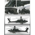 Maquette d'hélicoptère en plastique AH-64 Afganistan 1/72