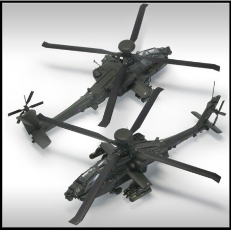 Maquette d'hélicoptère en plastique AH-64 Afganistan 1/72