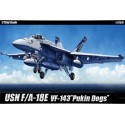 Maquette d'avion en plastique USN F/A-18E VFA-143 1/72