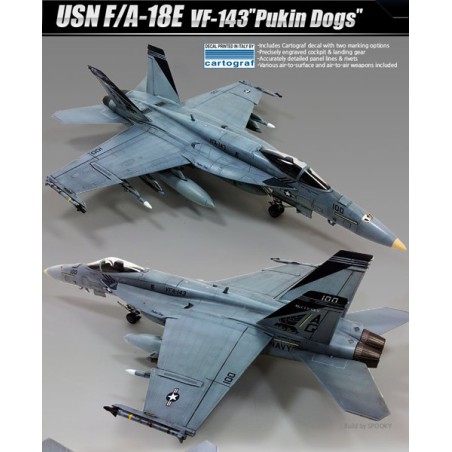 Maquette d'avion en plastique USN F/A-18E VFA-143 1/72