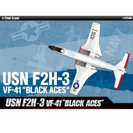 Maquette d'avion en plastique USN F2H-3 Black Aces 1/48