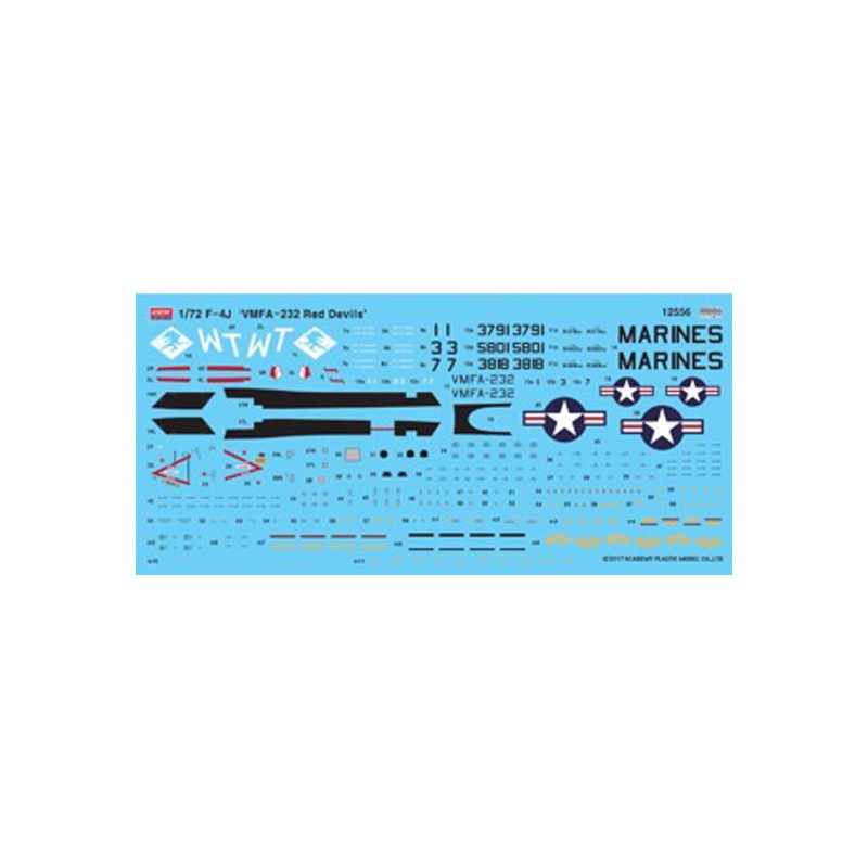 Maquette d'avion en plastique USMC F-4J Red Devils 1/72