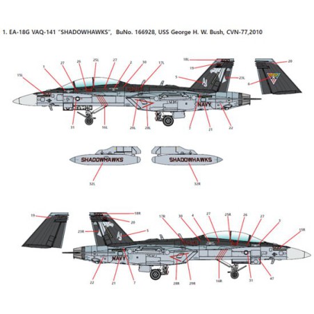 EA-18G plastic plane model VAQ-1811/72 | Scientific-MHD
