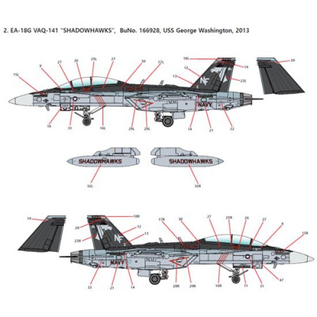 EA-18G plastic plane model VAQ-1811/72 | Scientific-MHD