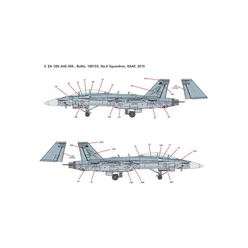 Maquette d'avion en plastique EA-18G VAQ-1411/72