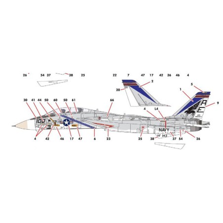 Maquette d'avion en plastique USN F-14A