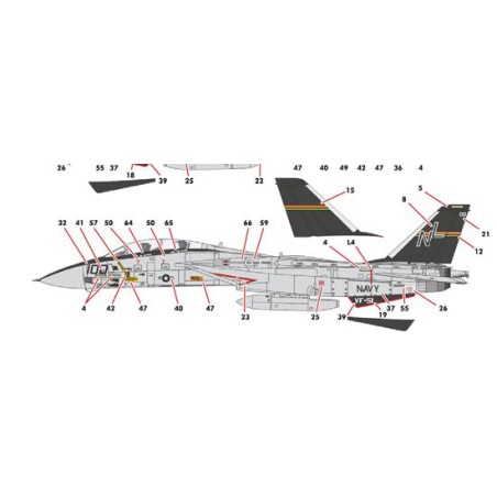 Maquette d'avion en plastique USN F-14A