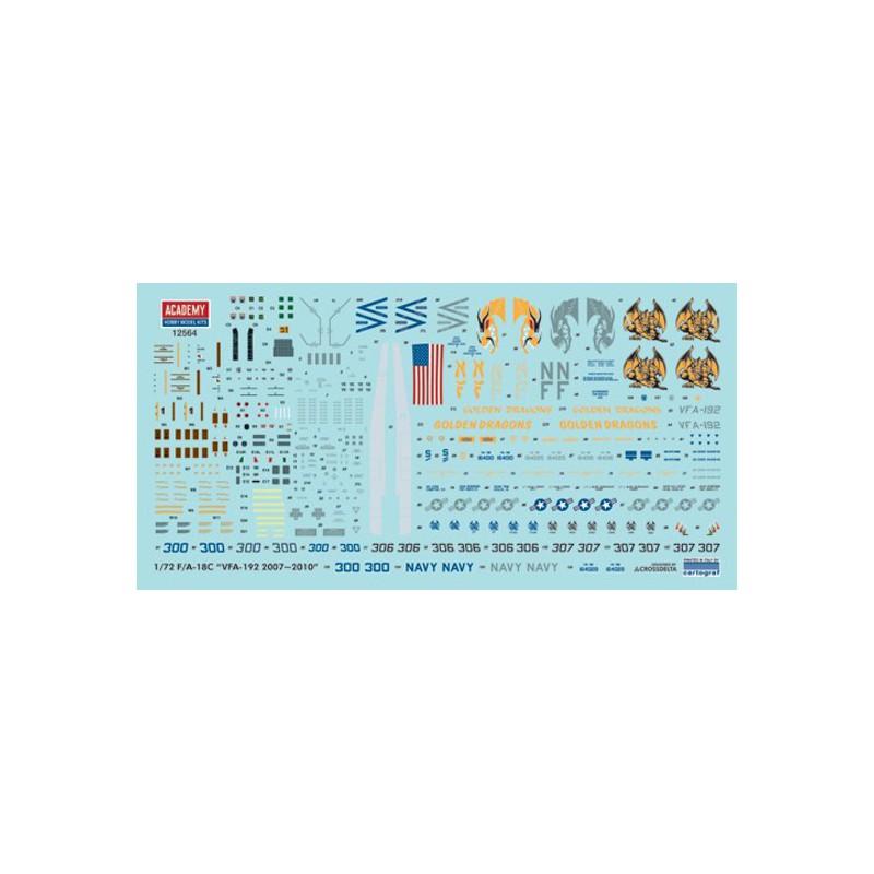 Maquette d'avion en plastique USN F/A-18C VFA-192 1/72