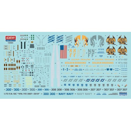 Maquette d'avion en plastique USN F/A-18C VFA-192 1/72