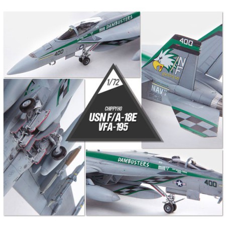 USN F/A-18E VFA-195 plastic plane model "Chippy Ho" 1/72 | Scientific-MHD