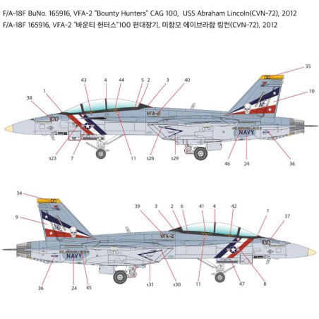 F/A-18F plastic plane model VFA-2 1/72 | Scientific-MHD