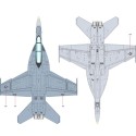 F/A-18f Kunststoffebene Modell VFA-2 1/72 | Scientific-MHD