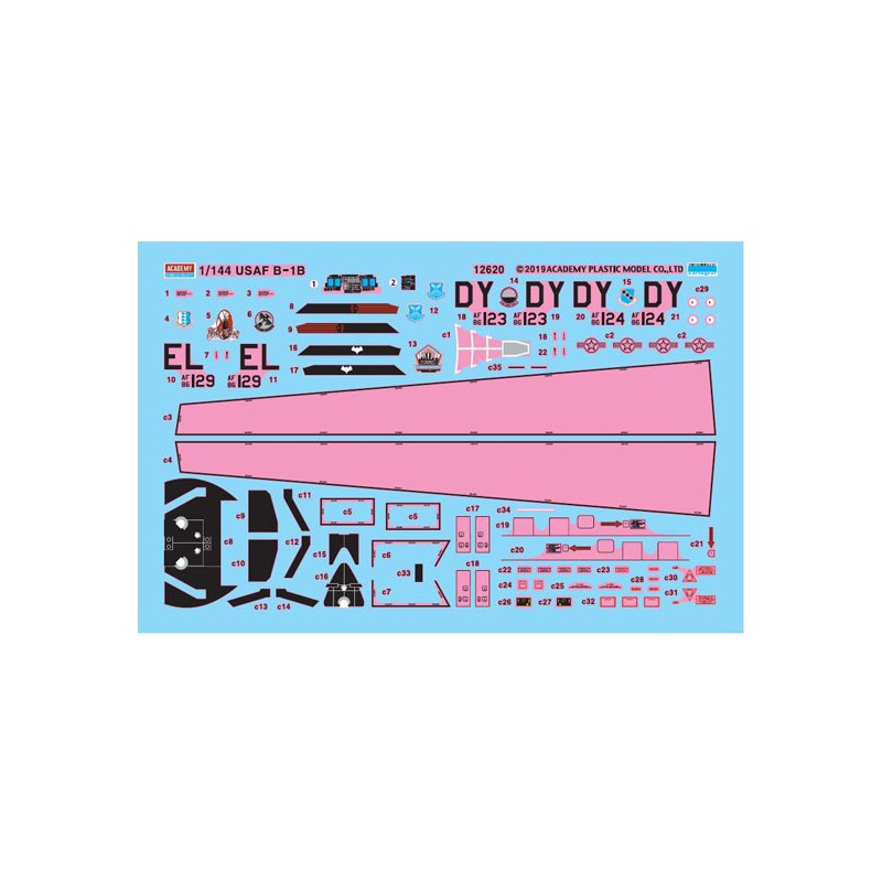 Maquette d'avion en plastique USAF B-1B 34th BS 1/144 Maquette d'avion en plastique USAF B-1B 34th BS 1/144