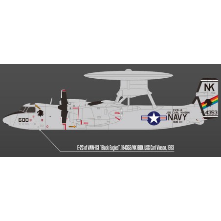 Maquette d'avion en plastique USN E-2C VAW-113 1/144