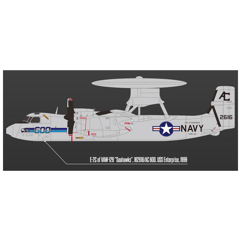 Maquette d'avion en plastique USN E-2C VAW-113 1/144 Maquette d'avion en plastique USN E-2C VAW-113 1/144