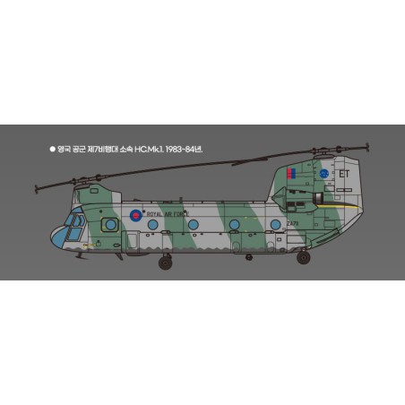 Plastic helicopter model CH-47 D/F/J/HC.MK.I 1/144 | Scientific-MHD