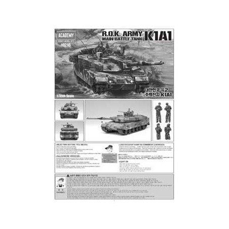Maquette de Char en plastique K1A1R.O.K. ARMY1/35