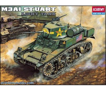 Maquette de Char en plastique U.S. M3A1 STUART LIGHT TANK 1/35