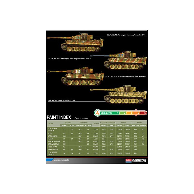 Maquette de Char en plastique Tiger - I Mid Version 1/35