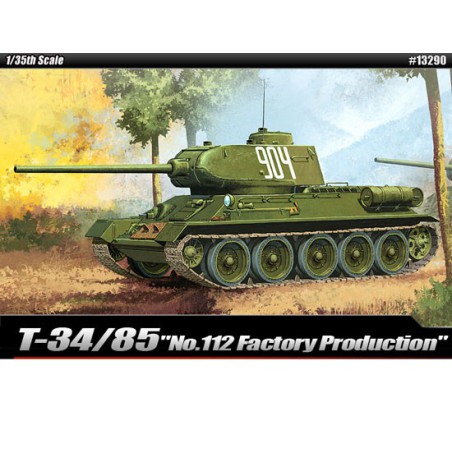 Maquette de Char en plastique T34/85 N°112 Factory Prod.1/35