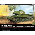 Maquette de Char en plastique T34/85 N°112 Factory Prod.1/35