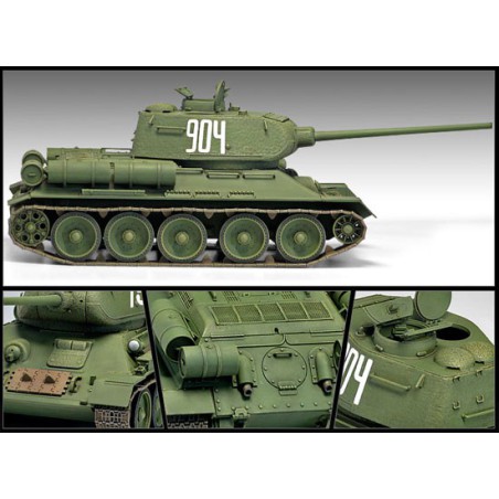 Maquette de Char en plastique T34/85 N°112 Factory Prod.1/35