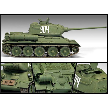 T34/85 plastic tank model n ° 112 Factory prod. 1/35 | Scientific-MHD