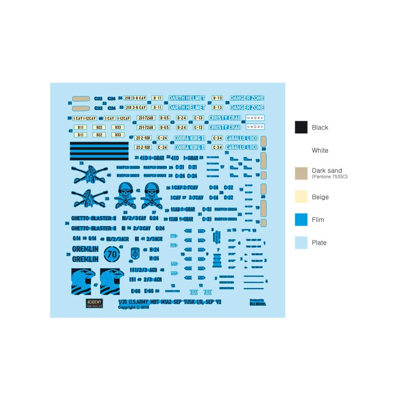 Maquette de Char en plastique U.S. Army M1A2 TUSK II 1/35