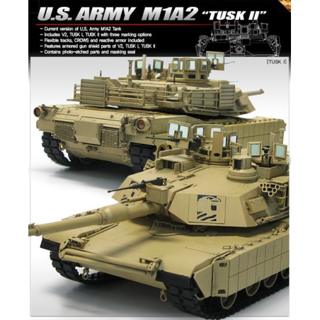 Plastic tank model U.S. Army M1A2 Tusk II 1/35 | Scientific-MHD