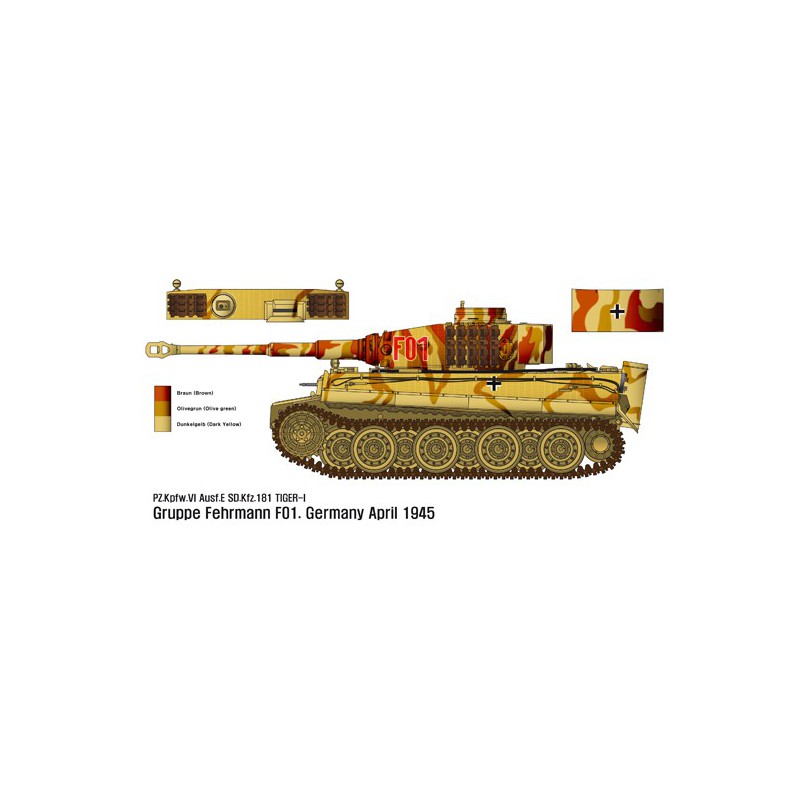 Maquette de Char en plastique TIGER-1 Fehrmann 1/35 Maquette de Char en plastique TIGER-1 Fehrmann 1/35