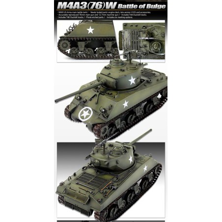 M4A3 Battle of Bulge 1/35 plastic tank model | Scientific-MHD