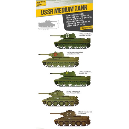 Maquette de Char en plastique USSR T-34/76 N° 183 Fact. P.