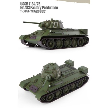 Maquette de Char en plastique USSR T-34/76 N° 183 Fact. P.
