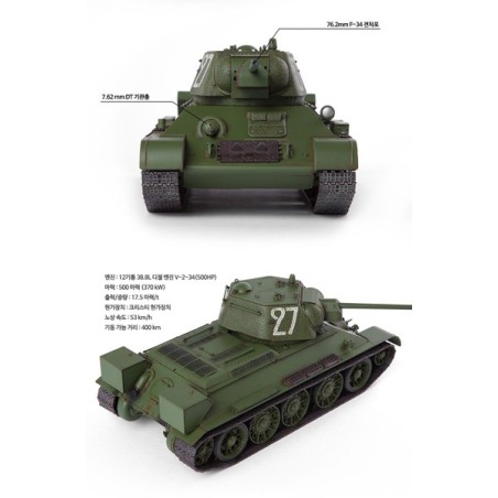 Maquette de Char en plastique USSR T-34/76 N° 183 Fact. P.
