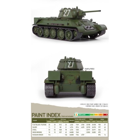 Maquette de Char en plastique USSR T-34/76 N° 183 Fact. P.
