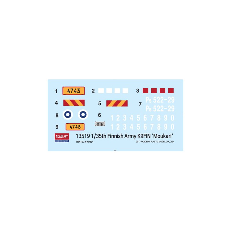 Maquette de Char en plastique K9 Finish Army Moukan 1/35