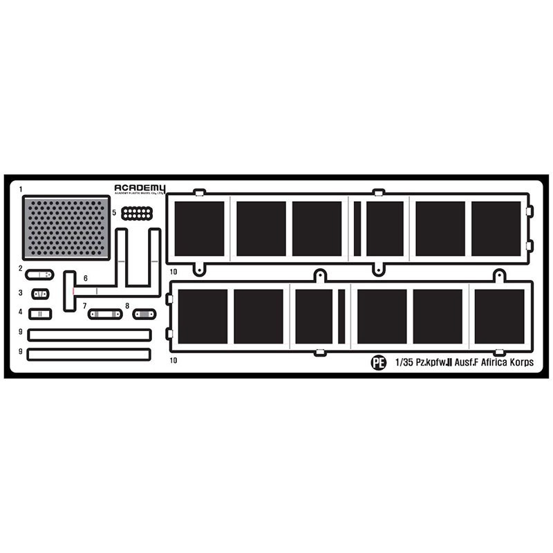 Maquette de Char en plastique German Panzer II Ausf.F "North Africa" 1/35 Maquette de Char en plastique German Panzer II Ausf.F "North Africa" 1/35